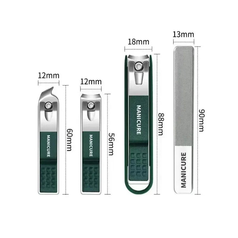 Stainless Steel Toenail Clipper Set Anti Splash Catcher - Image 7