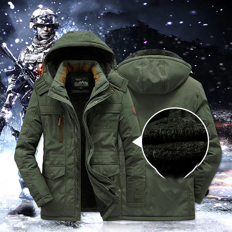 Men’s Winter Warm Hood Jackets with Multi pockets