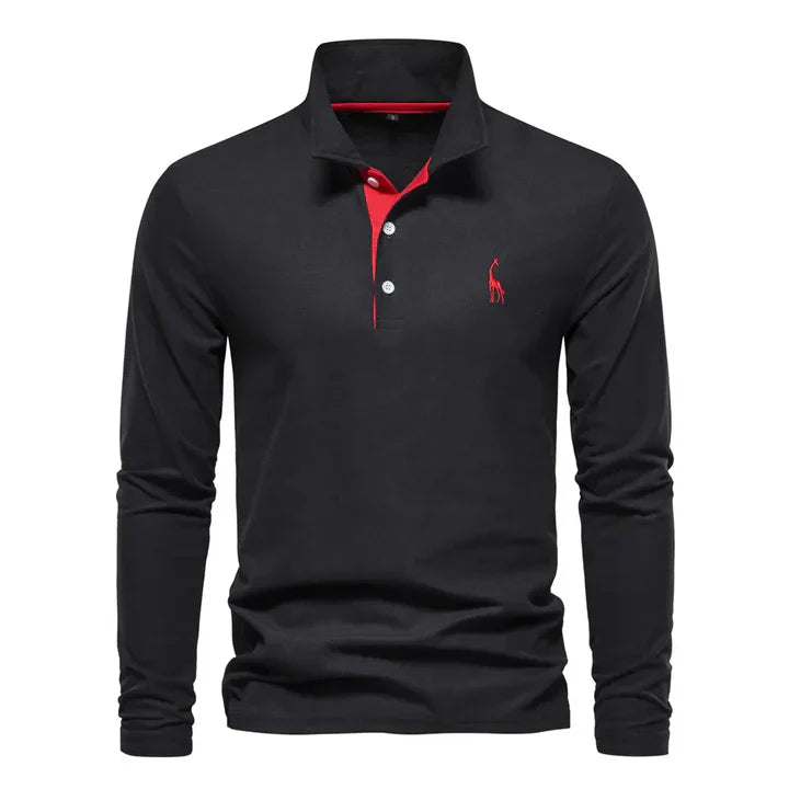 Men's Timeless Casual Long-Sleeved Polo Shirt