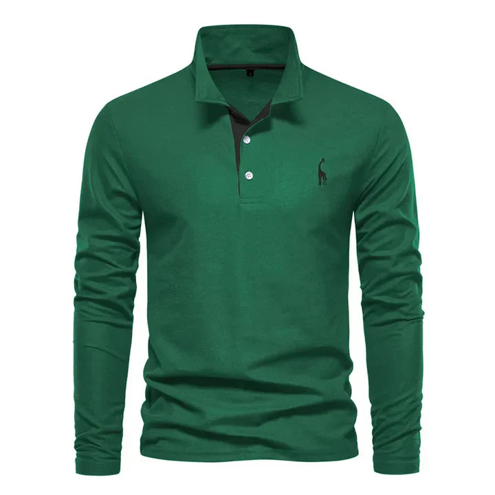 Men's Timeless Casual Long-Sleeved Polo Shirt