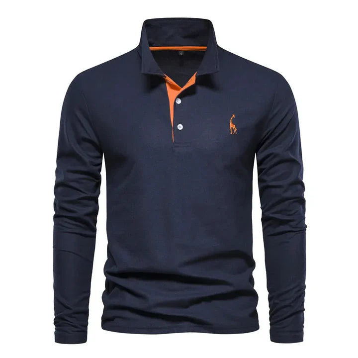 Men's Timeless Casual Long-Sleeved Polo Shirt