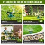 360 Rotating Garden Sprinkler 3 Arm Automatic Large Area Lawn Watering — product view 8
