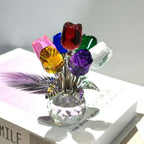 Crystal Rose Gift Eternal Glass Figurine Vase Anniversary Present Her — product view 14