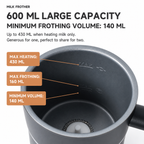 Electric Milk Frother Automatic Stainless Steel Hot Cold Foam Maker Steamer — product view 9