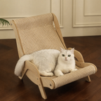 Cat Scratching Lounger Sisal 2-in-1 Scratcher Bed Space-Saving Wooden — product view 1