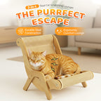 Cat Scratching Lounger Sisal 2-in-1 Scratcher Bed Space-Saving Wooden — product view 2