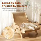 Cat Scratching Lounger Sisal 2-in-1 Scratcher Bed Space-Saving Wooden — product view 9