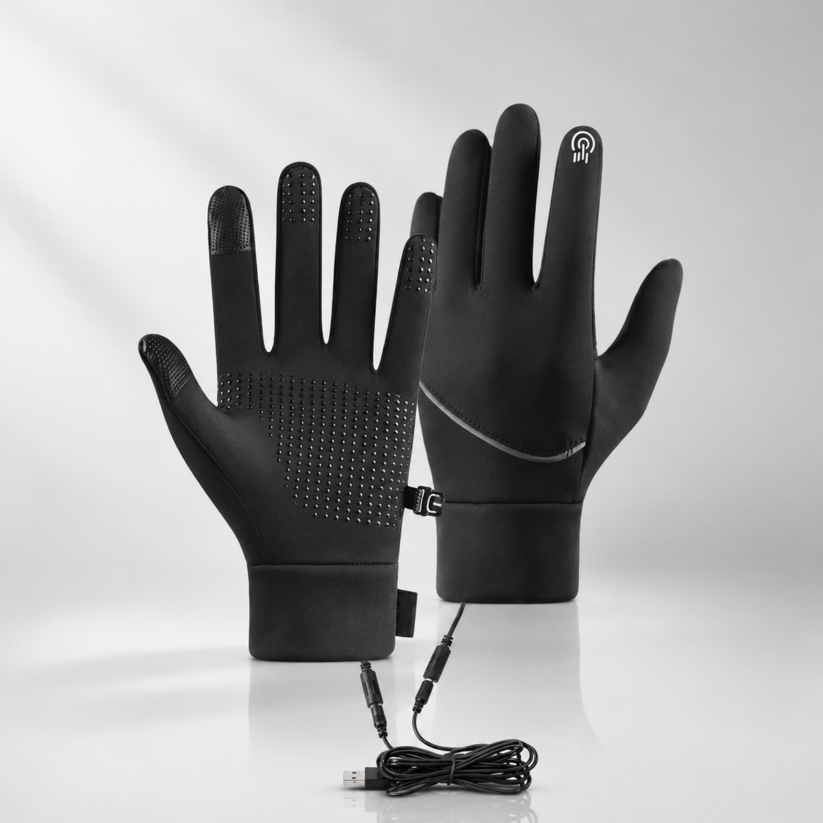 Heated Winter Gloves USB Rechargeable Touchscreen Cycling Windproof — product view 1