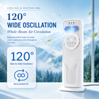 Cold, Warm Air Conditioning Fan 4-in-1 Portable Air Cooler, Heater, Humidifier & Blower — product view 9