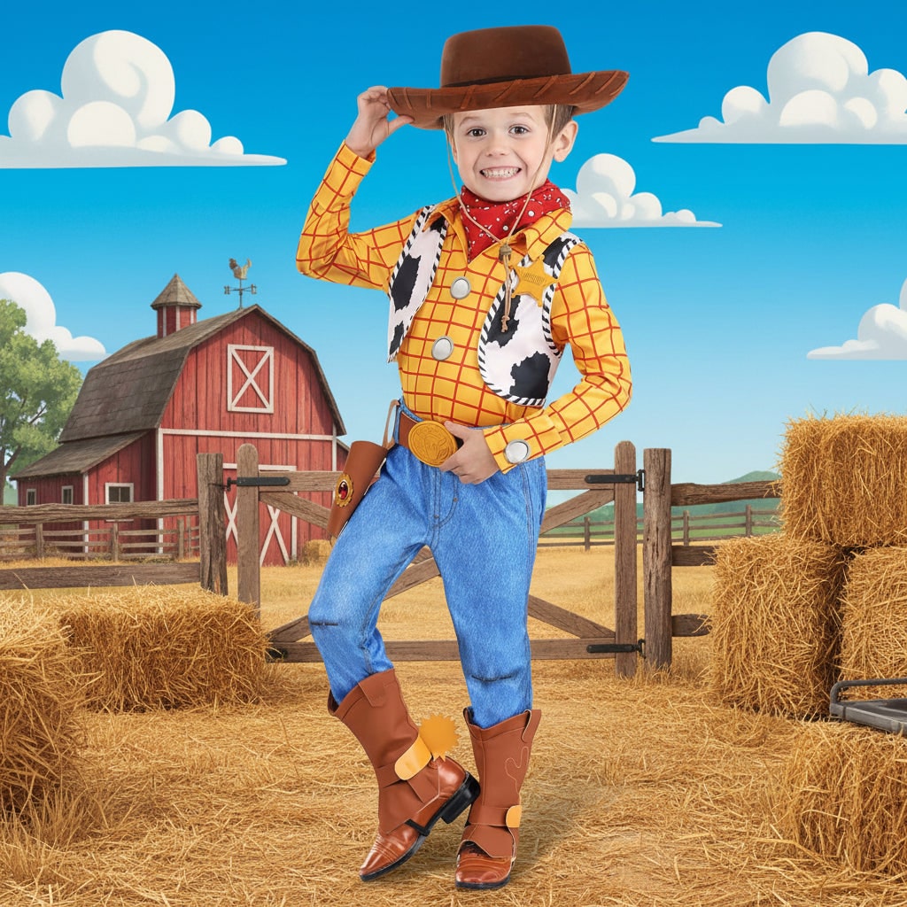 Halloween Costumes Kids Cowboy Outfit Set — product view 1