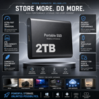 External Hard Drive Portable SSD USB C Mobile Storage 2TB — product view 3