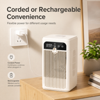 Mini Desktop Air Cooler Fan - Portable Mist Cooling Fan with 370mL Water Tank & Touch Display — product view 3