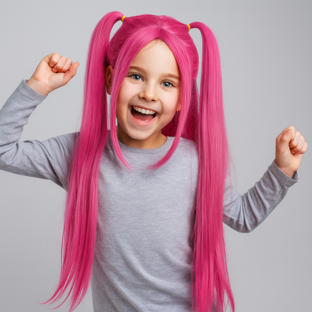 Kpop Hunter Costume Kids Wig Set — product view 5