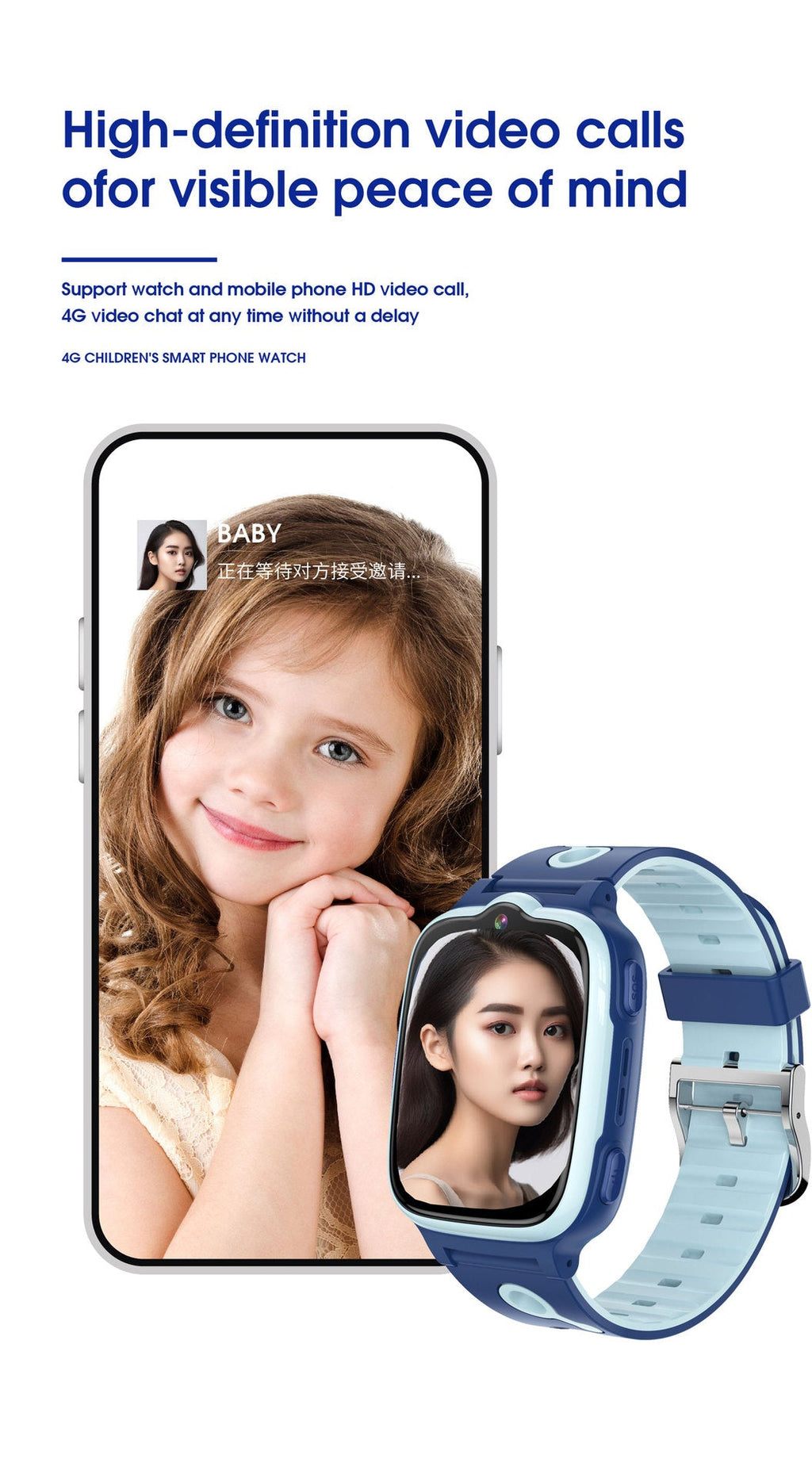 Kids Smartwatch GPS Video Calling Camera Tracker — product view 5