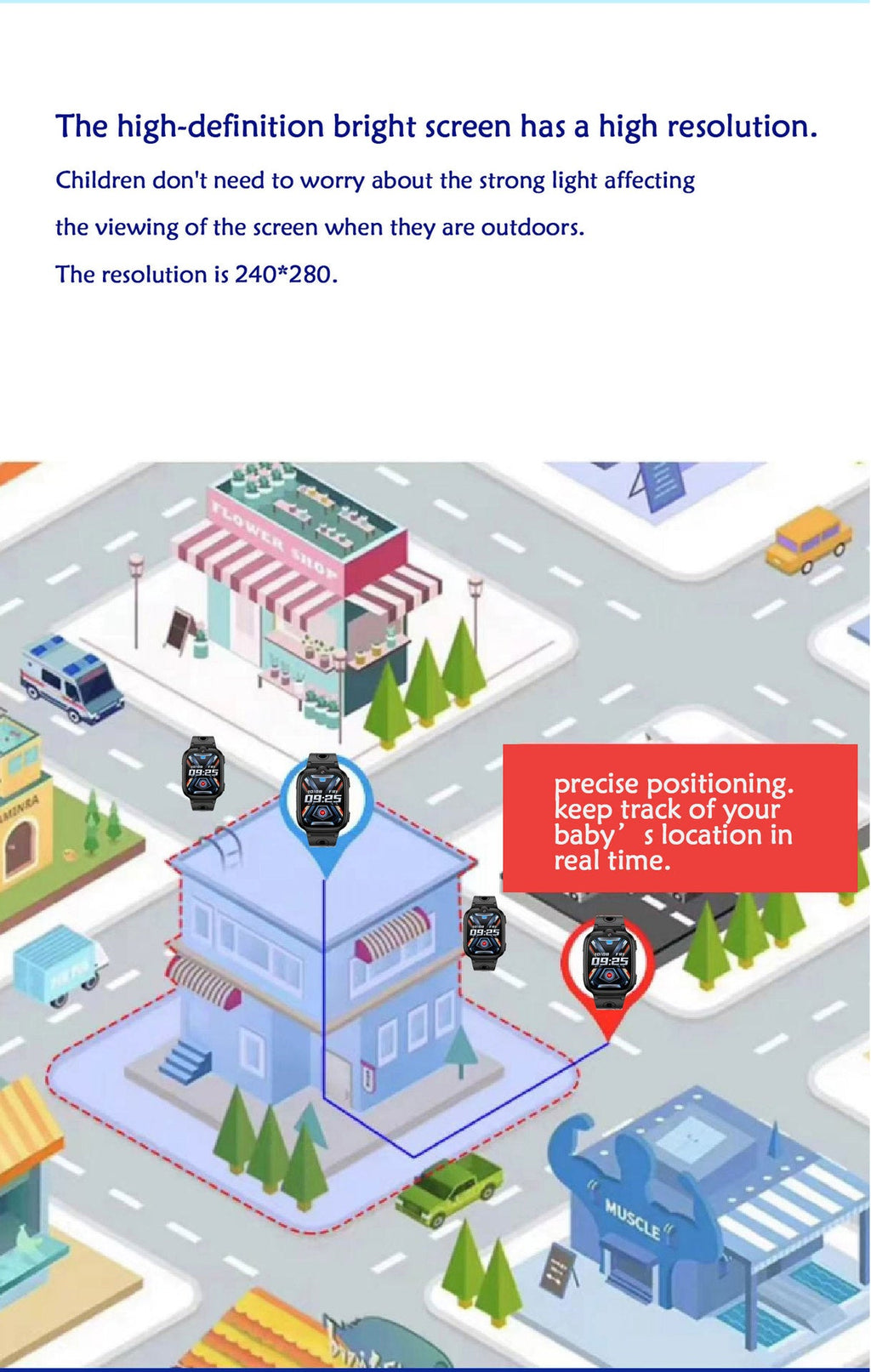 Kids Smartwatch GPS Video Calling Camera Tracker — product view 7