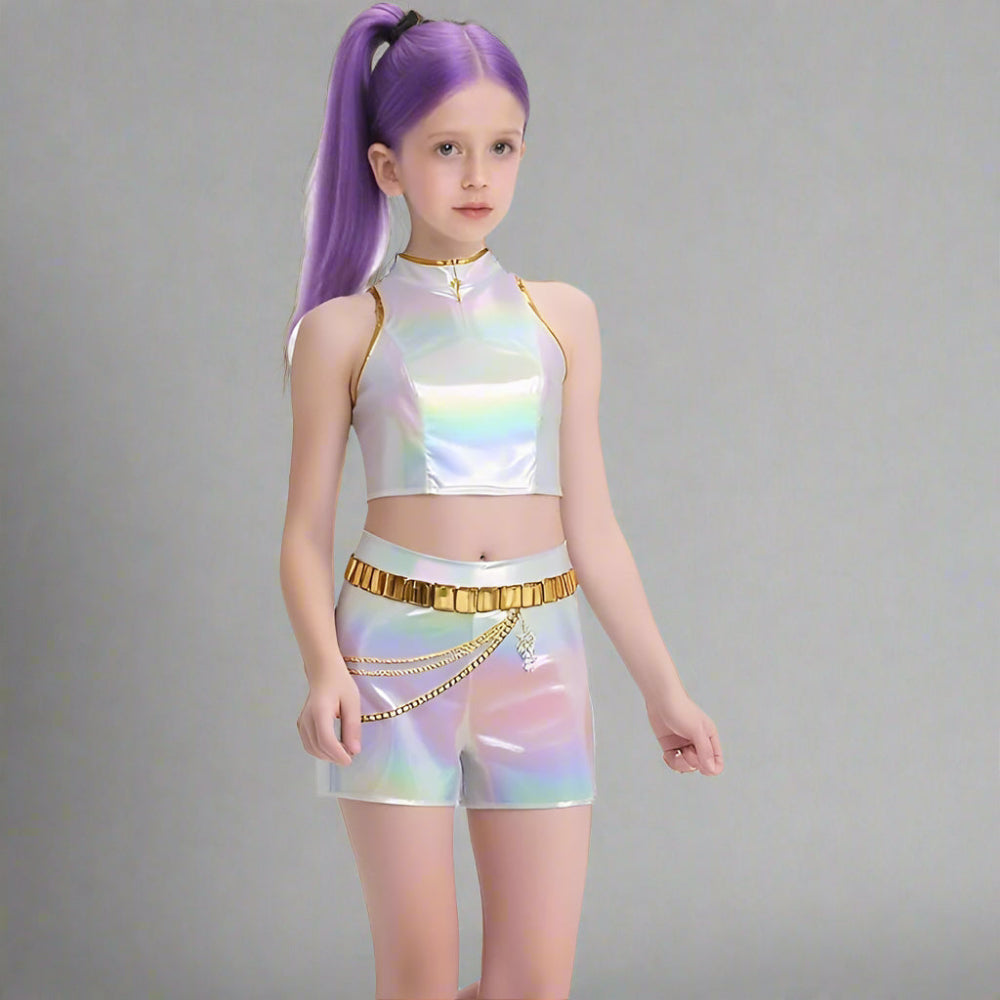Kpop Costume Girls Holographic Outfit — product view 7