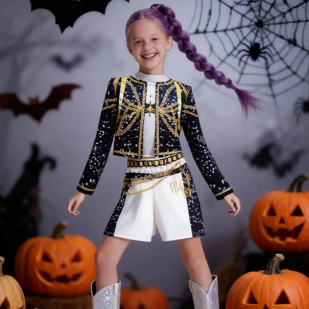 Kids Kpop Hunter Costume Outfit — product view 1