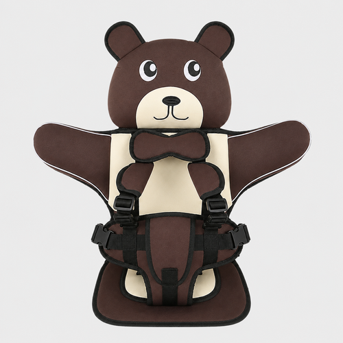 Adjustable Child Travel Booster Seat with Bear Design — product view 2