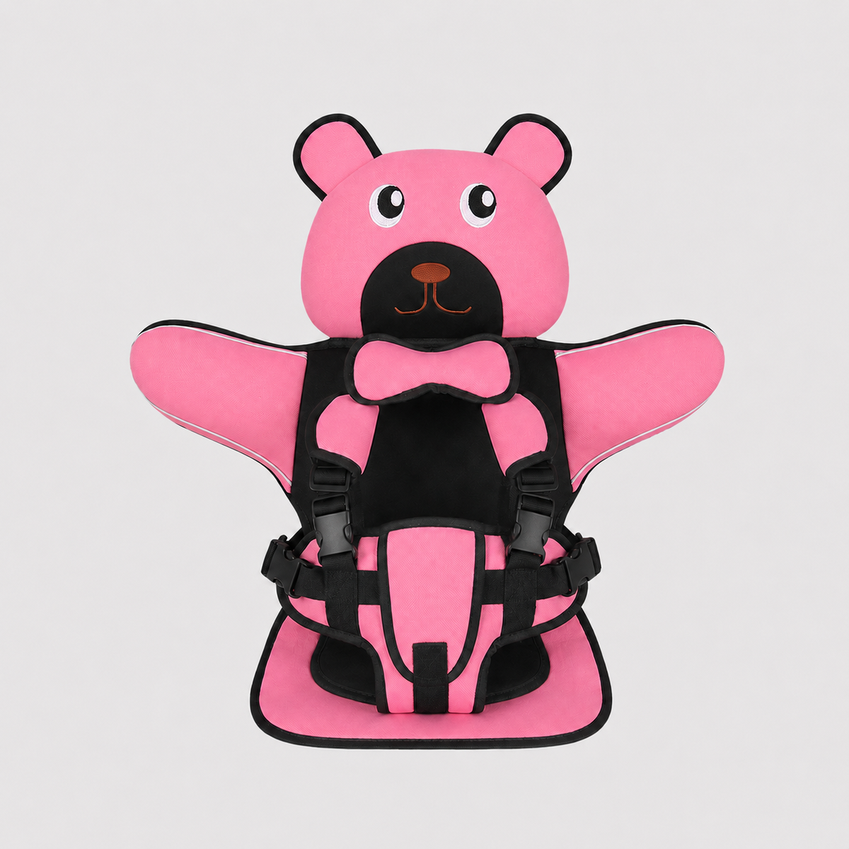 Adjustable Child Travel Booster Seat with Bear Design — product view 3