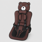 Toddler Booster Seat Cushion Cute Bear Stroller Seat Pad Adjustable Straps — product view 5