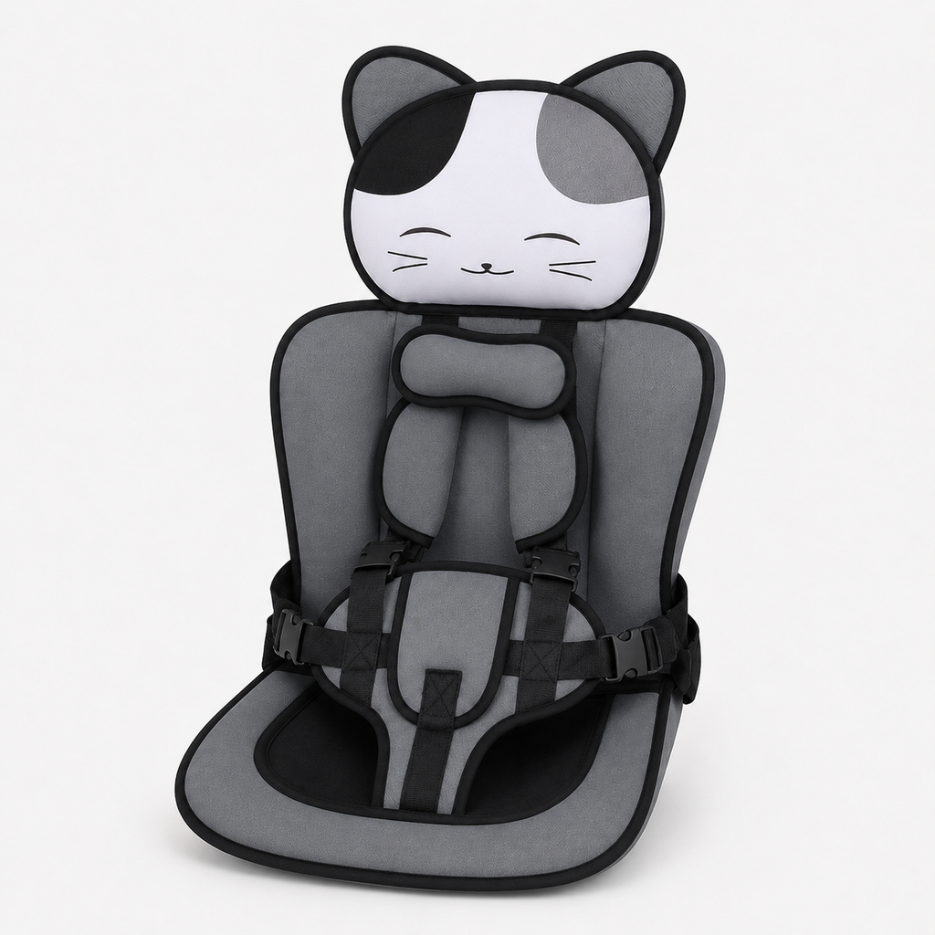 Cute Cat Kids Seat Cushion with Adjustable Straps — product view 1