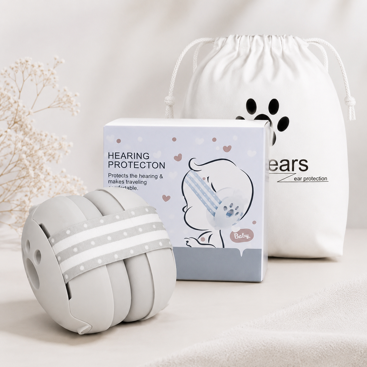 Baby Ear Protection Earmuffs with Noise Reduction for Infants — product view 1