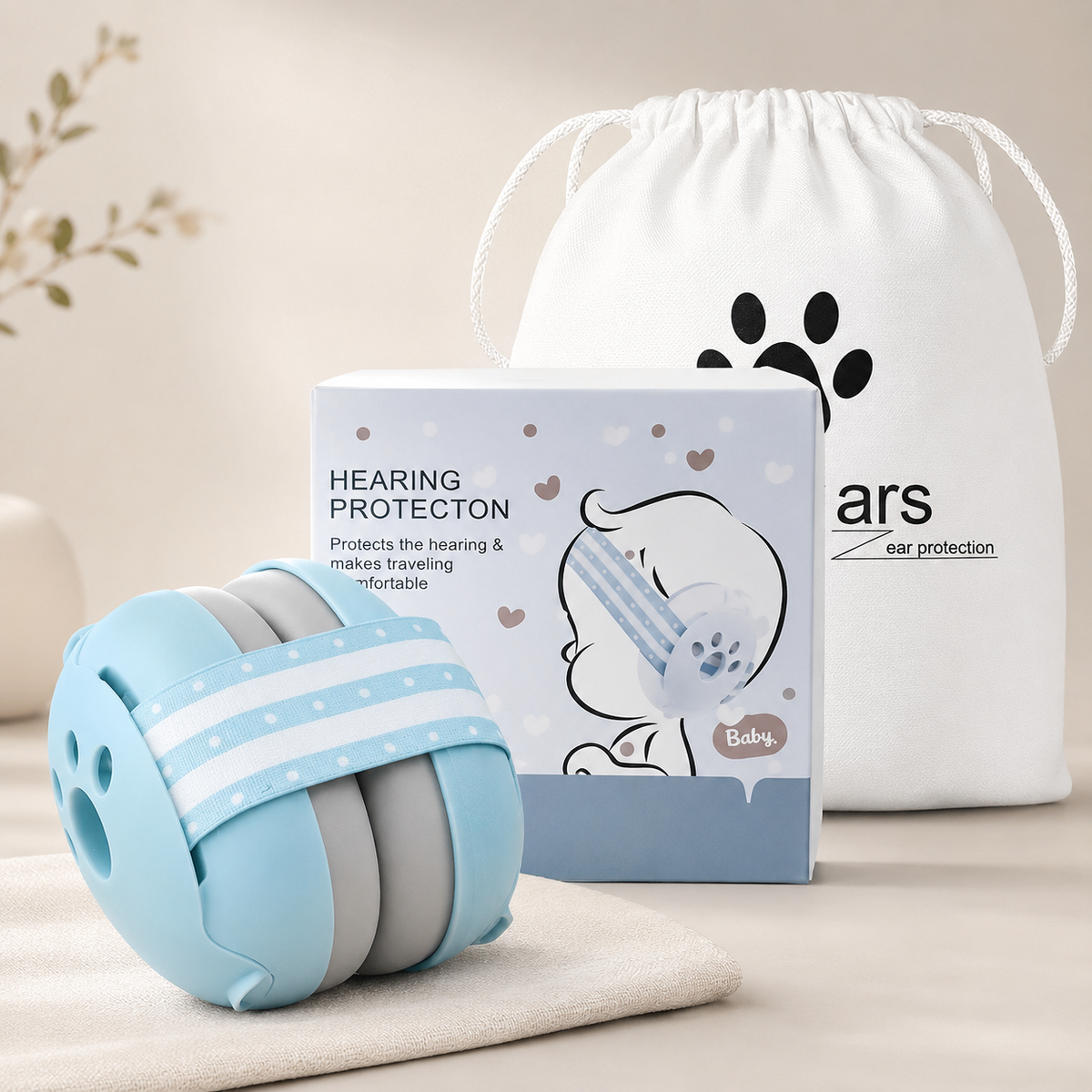 Baby Ear Protection Earmuffs with Noise Reduction for Infants — product view 4