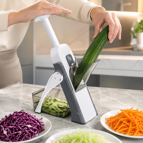 5 in 1 Vegetable Slicer with Collecting Tray — product view 1