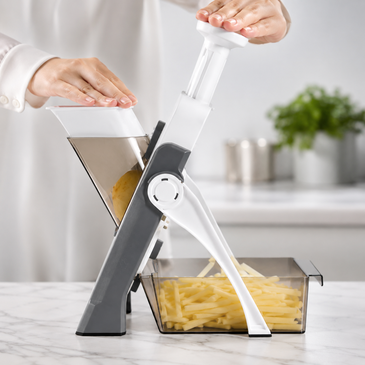 5 in 1 Vegetable Slicer with Collecting Tray — product view 5