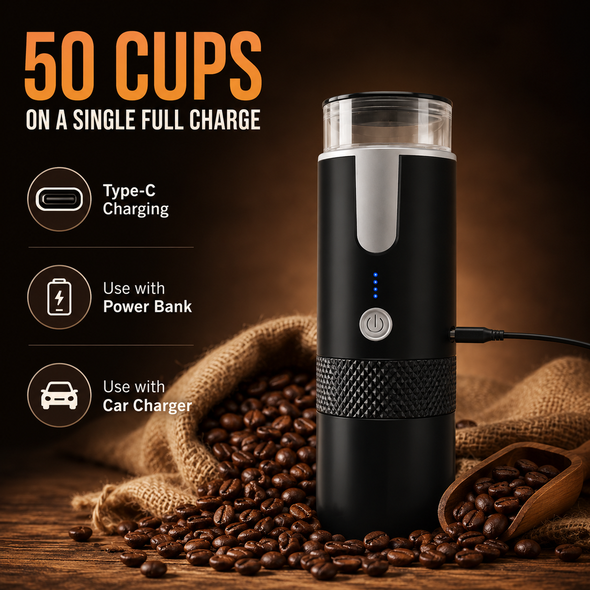 Portable Espresso Maker for Capsules & Ground Coffee — product view 6