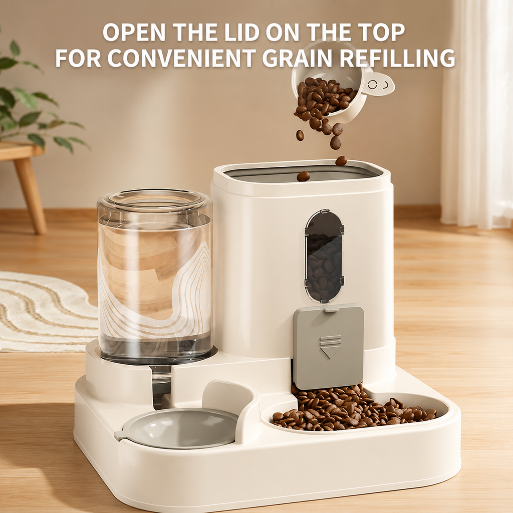 Automatic Pet Feeder and Water Dispenser for Dogs and Cats — product view 3