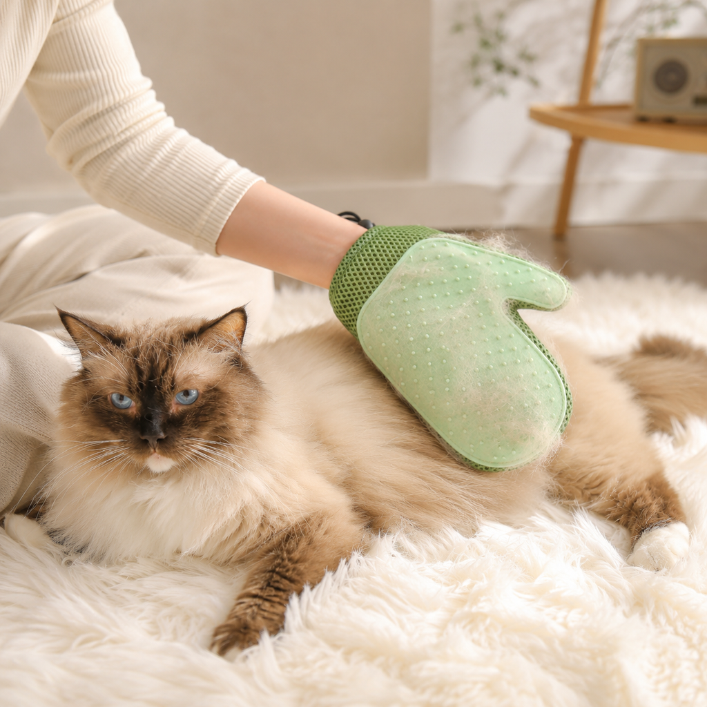 2-in-1 Pet Grooming Gloves for Cats and Dogs — product view 1