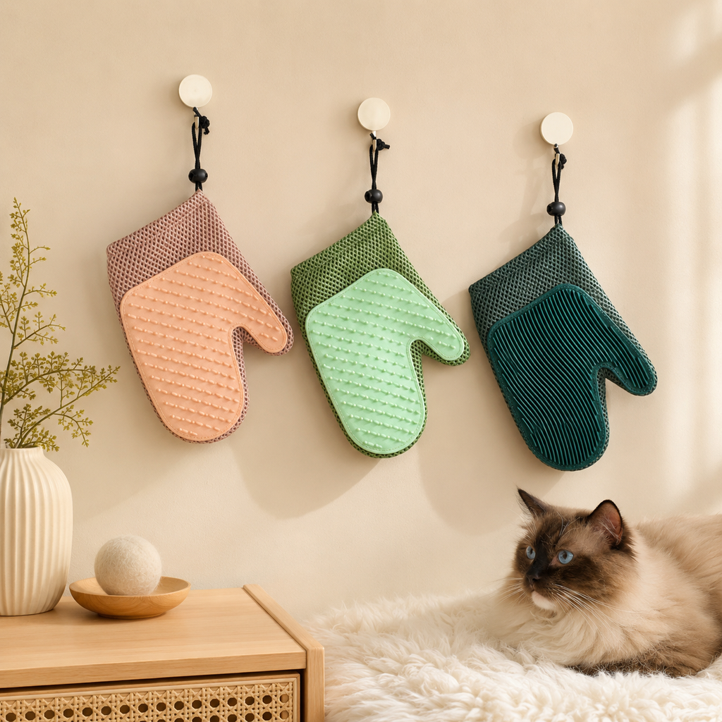 2-in-1 Pet Grooming Gloves for Cats and Dogs — product view 2
