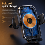 15W Wireless Car Charger Mount with Auto Clamp — product view 5