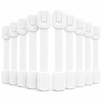 10-Pack Baby Proof Cabinet Locks with Adhesive Straps — product view 3