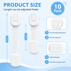 10-Pack Baby Proof Cabinet Locks with Adhesive Straps — product view 4