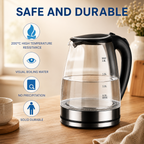 1.8L Electric Glass Kettle with LED Illumination — product view 5