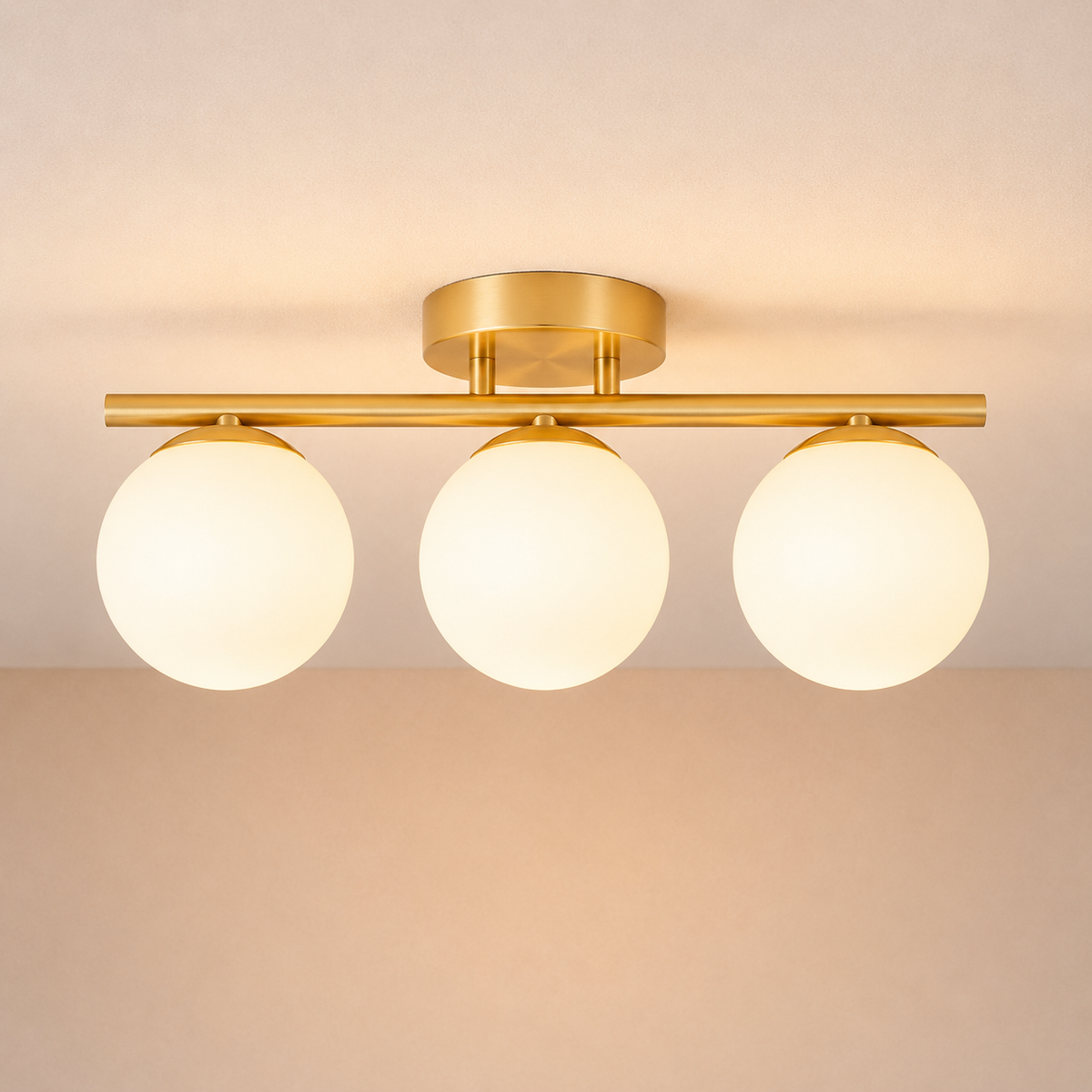 Opaline LED Ceiling Lamp with Globe Shades — product view 2