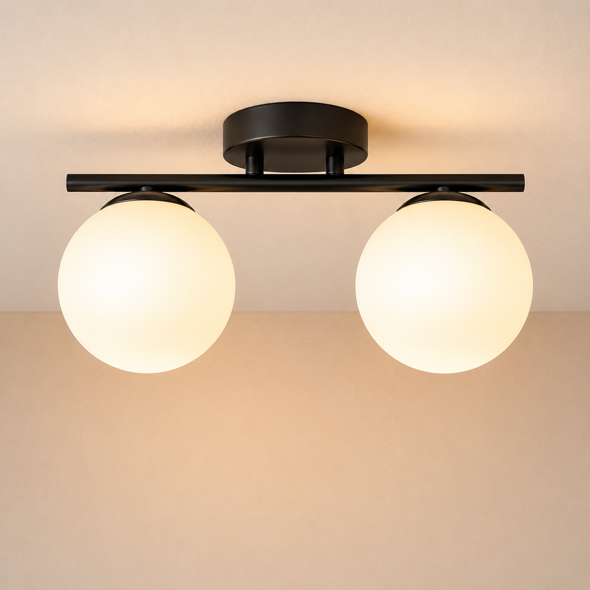 Opaline LED Ceiling Lamp with Globe Shades — product view 3