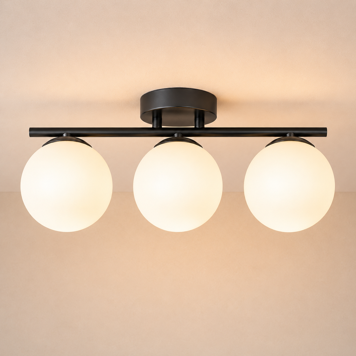 Opaline LED Ceiling Lamp with Globe Shades — product view 4