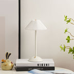 Brass Cone Fabric Table Lamp — product view 4
