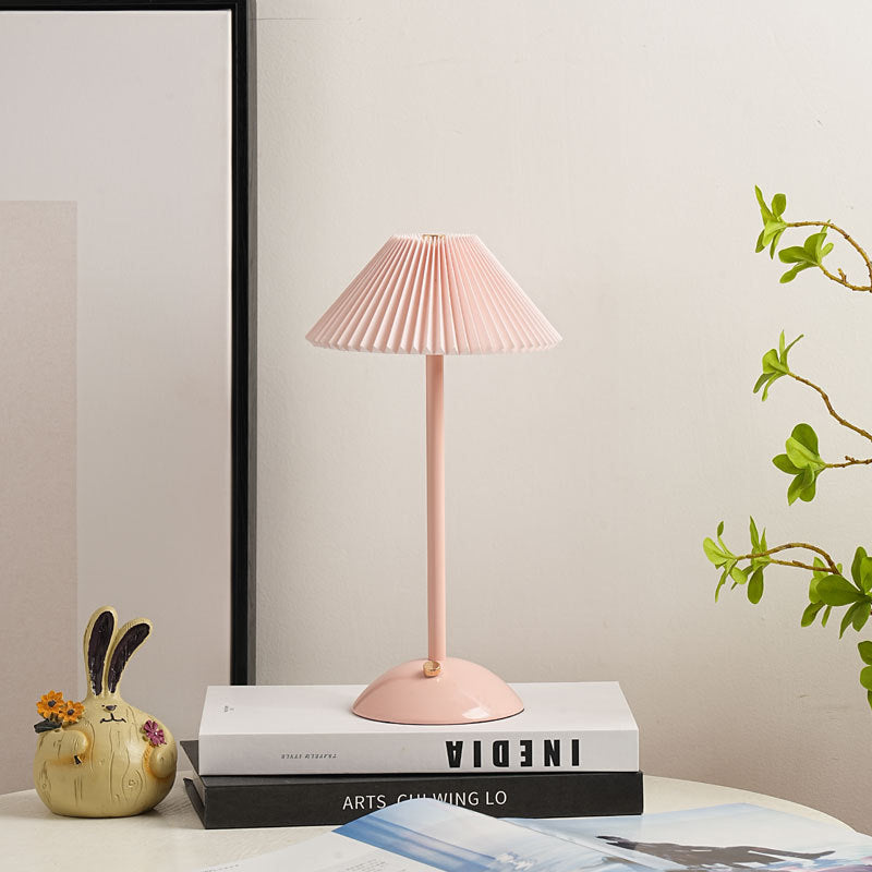 Brass Cone Fabric Table Lamp — product view 5