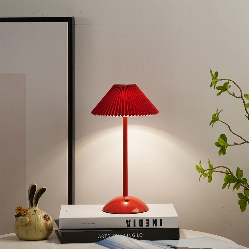 Brass Cone Fabric Table Lamp — product view 7