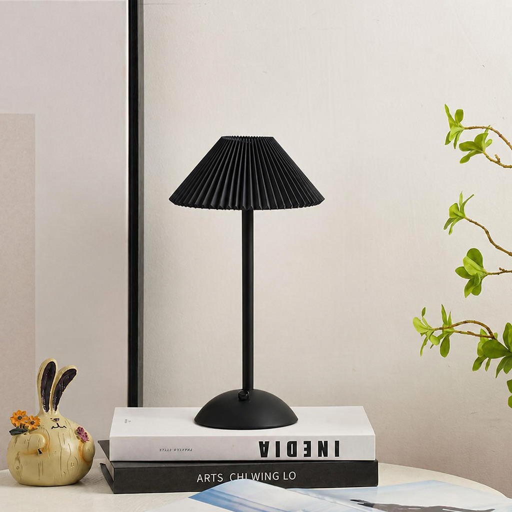 Brass Cone Fabric Table Lamp — product view 8