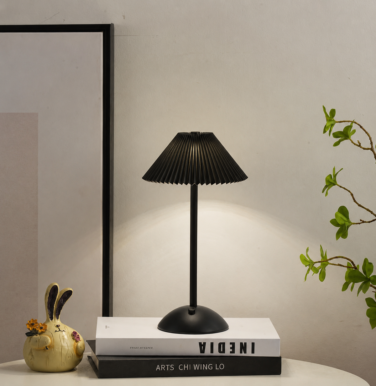 Brass Cone Fabric Table Lamp — product view 12