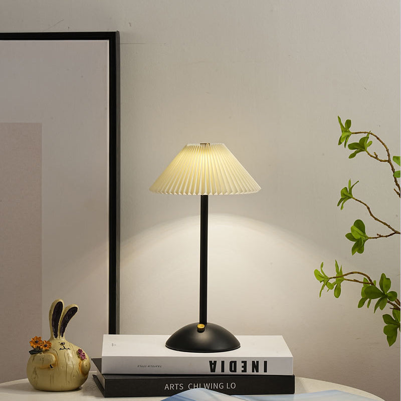 Brass Cone Fabric Table Lamp — product view 13