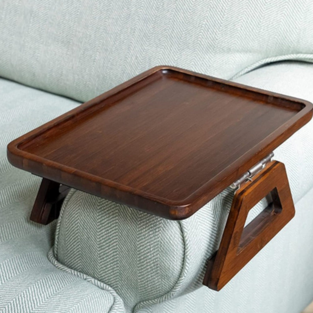 Bamboo Clip-On Armrest Tray Table — product view 5