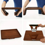 Bamboo Clip-On Armrest Tray Table — product view 6