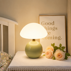Mushroom Table Lamp with Ceramic Base — product view 3