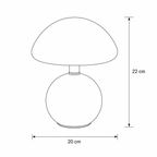 Mushroom Table Lamp with Ceramic Base — product view 12